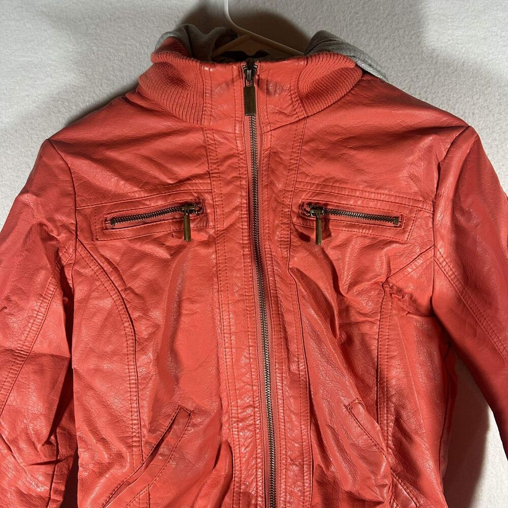 Charlotte Russe Coat Rustic Orange Jacket Lined Women Large Peacoat - Picture 5 of 15